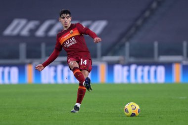 Torino, 06 Şubat 2021. Juventus Fc ile Roma arasında oynanan Serie A karşılaşmasında As Roma 'dan Gonzalo Villar 