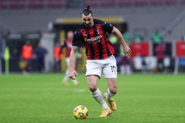 Milano, İtalya. 7 Şubat. Ac Milan ve Fc Crotone arasında oynanan Serie A karşılaşmasında Ac Milan 'dan Zlatan Ibrahimoviç.