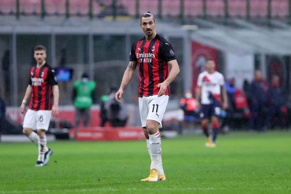 Milano Italy 07Th February Zlatan Ibrahimovic Milan Serie Match Milan — Stock Photo, Image