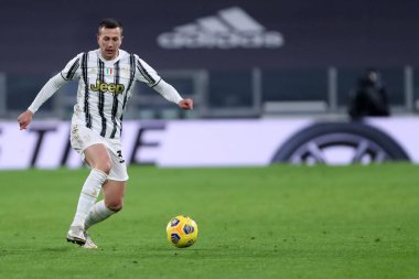 Torino, İtalya. 09. Piyade 2021. Juventus Fc 'den Federico Bernardeschi Coppa Italia yarı final maçında Juventus Fc ve Fc Internazionale arasında.