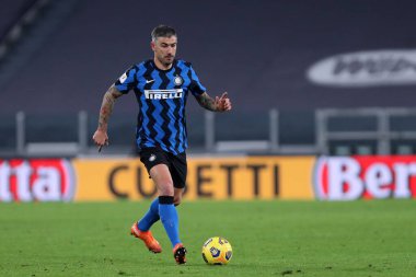 Torino, İtalya. 09. Piyade 2021. Fc Internazionale 'den Aleksandar Kolarov, Juventus Fc ve Fc Internazionale arasında oynanan Coppa Italia yarı final karşılaşmasında.