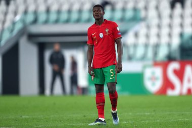 Torino, 24 Mart 2021. Portekizli Nuno Mendes, 2022 FIFA Dünya Kupası elemeleri sırasında Portekiz ve Azerbaycan arasında oynanan karşılaşmada.