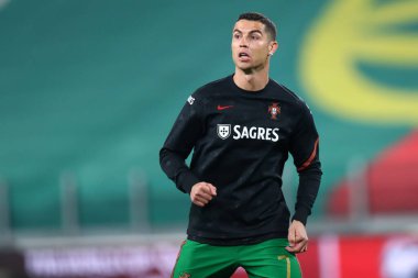 Torino, 24 Mart 2021. Portekizli Cristiano Ronaldo, 2022 FIFA Dünya Kupası elemeleri sırasında Portekiz ve Azerbaycan arasında oynanan karşılaşmada.