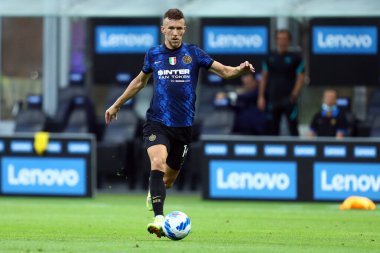 Milano, 21 Ağustos 2021. Fc Internazionale 'den İvan Perisiç, Fc Internazionale ile Ceneviz Cfc arasında oynanan Serie A karşılaşmasında.