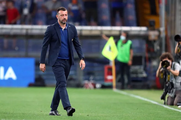 Γένοβα Ιταλία Αυγούστου 2021 Roberto Aversa Επικεφαλής Προπονητής Της Sampdoria — Φωτογραφία Αρχείου