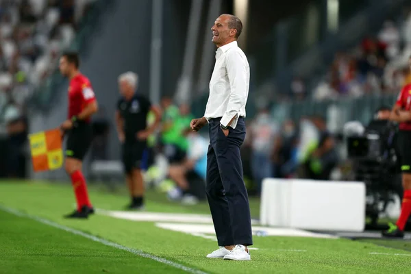 Torino Agosto 2021 Massimiliano Allegri Allenatore Della Juventus Durante Partita — Foto Stock