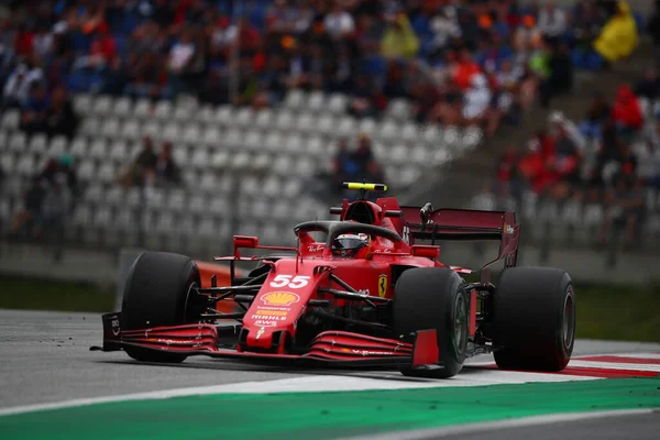 Spielberg Austria Julio 2021 Carlos Sainz Scuderia Ferrari Pista Durante — Foto de Stock