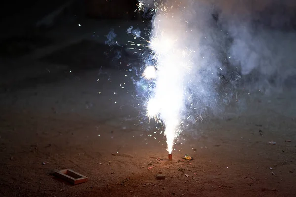 Fogo Explosão Bolacha Fundo Preto — Fotografia de Stock