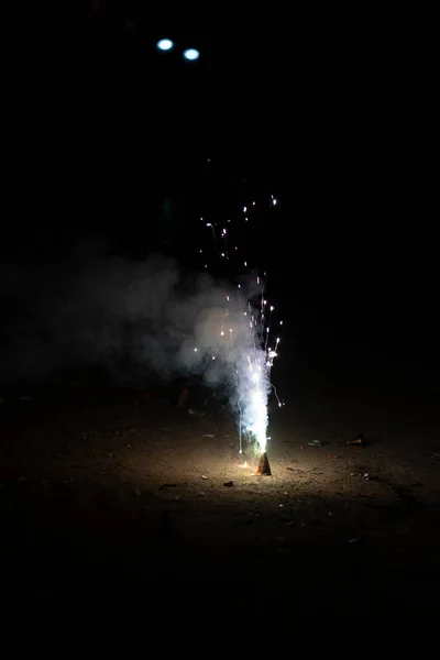 Fogo Explosão Bolacha Fundo Preto — Fotografia de Stock