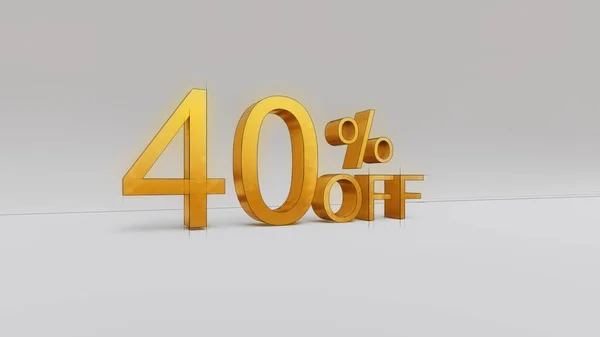 Percent Discount Rendering — Stock Photo, Image