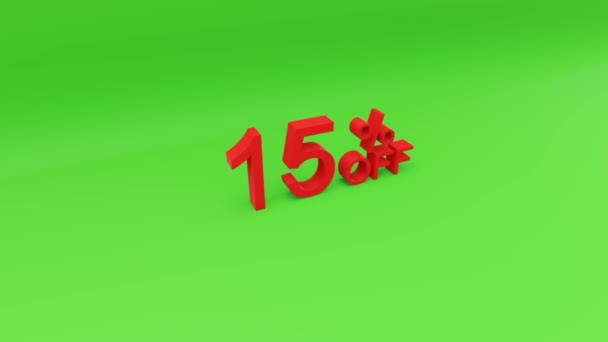 Cento Sconto Sul Rendering — Video Stock