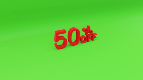 3D渲染折扣50 — 图库视频影像