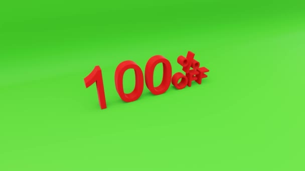 100 折扣3D渲染 — 图库视频影像