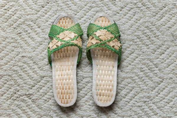 a pair of woman slipper