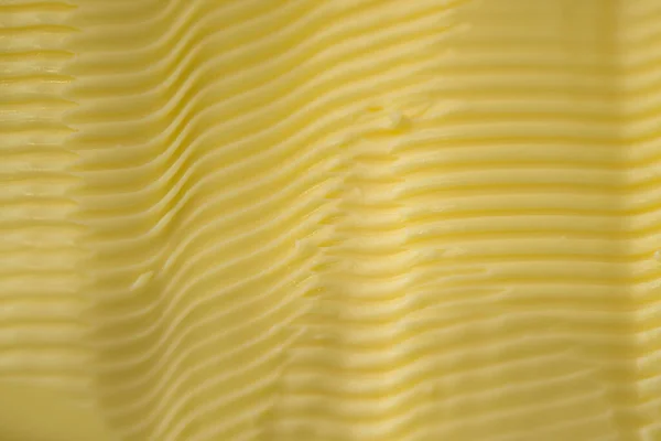 Vollrahmenhintergrund Textur Von Wellen Gelber Margarine Mögliche Gesündere Nahrungsmittelauswahl Gegenüber Stockbild