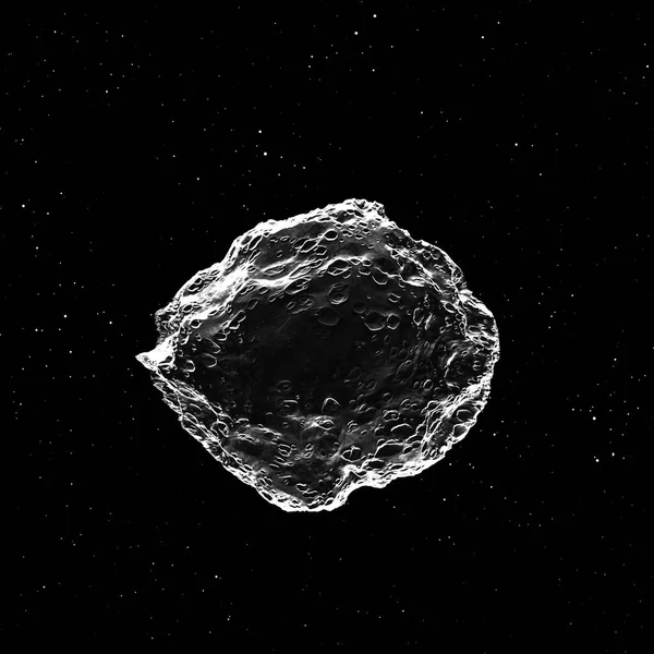 Oude Asteroïde Met Veel Meteoriet Schade Voeg Weinig Extra Toe — Stockfoto