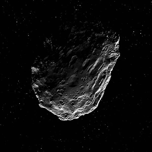 Asteroidul Vechi Umbră Partea Sus Mulțime Daune Meteoritice Adăugați Puțin — Fotografie, imagine de stoc