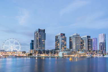 Melbourne, Austra Docklands Waterfront panoramik görüntü