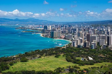 Kıyı şeridi Waikiki Beach Waikiki ve Honolulu lider