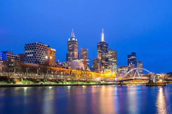 Melbourne City éjszaka — Stock Fotó