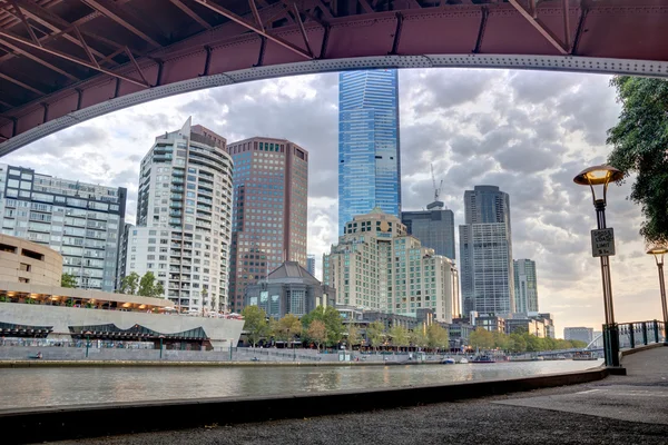 De southbank van de Melbourne Cbd — Stockfoto