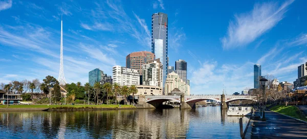 A Yarra-folyó és a southbank, Melbourne Cbd — Stock Fotó