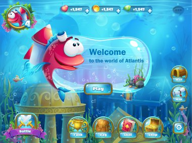 Atlantis ile balık roket - menü GUI Harabeleri