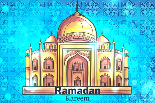 Mešita Ramadán Kareem pozadí — Stockový vektor