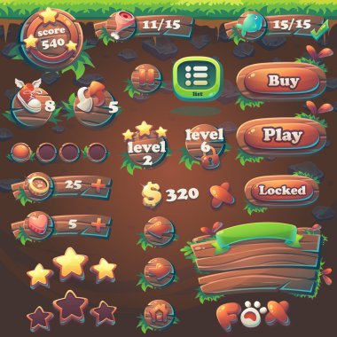 Set öğeler beslenme fox GUI 3 maç