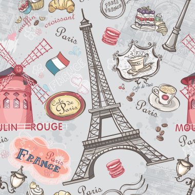 paris manzaraları görüntü ile sorunsuz doku