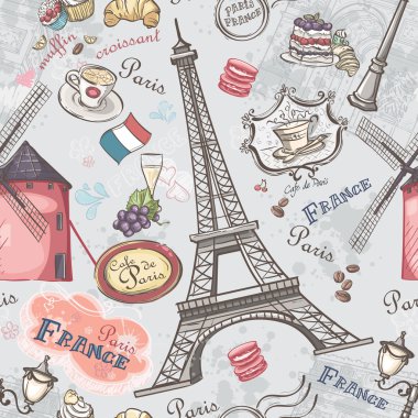 paris manzaraları görüntü ile sorunsuz doku