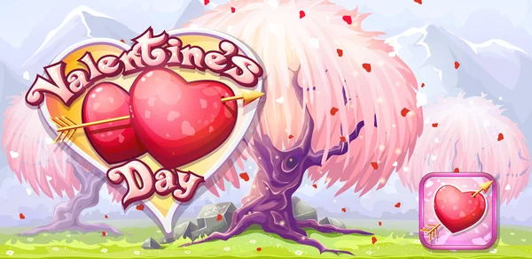 Banner voor Valentijnsdag — Stockvector