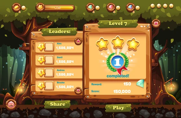 Ekran bilgisayar oyun sihirli orman yapma