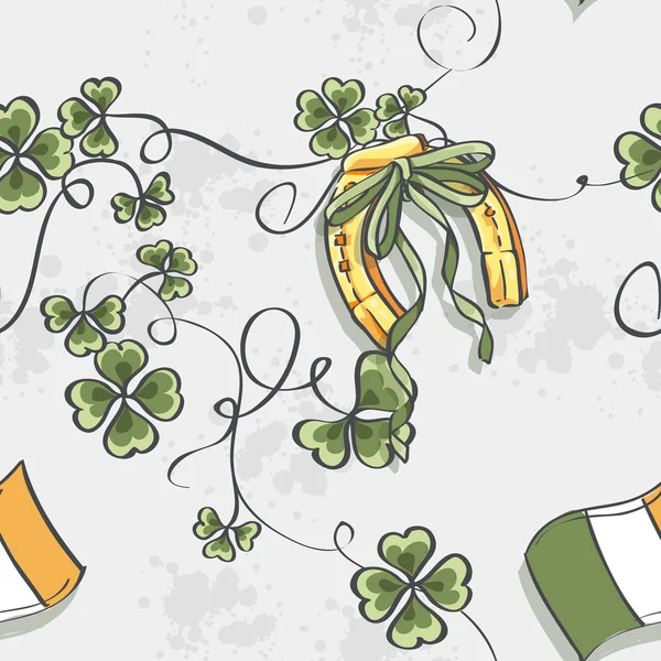 Naadloze structuur voor St. Patrick de dag — Stockvector