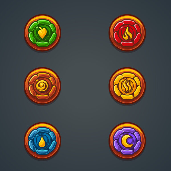 Set of elements representing different elements