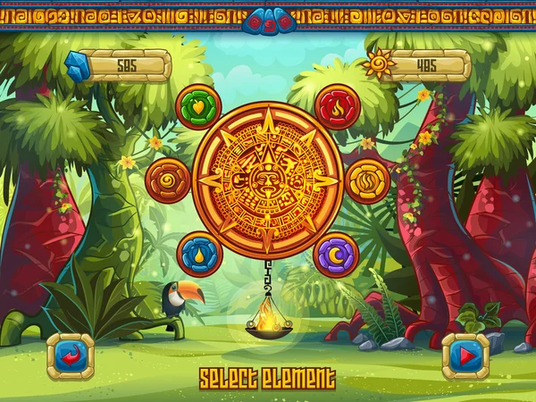 Resim oyun penceresinin bir bilgisayar oyunu için öğeleri seçin 