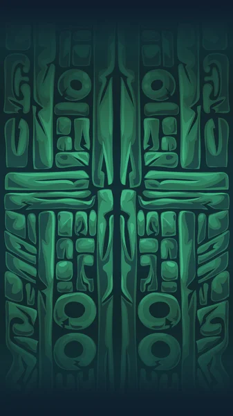 Jungle shamaner mobila Gui bakgrund — Stock vektor