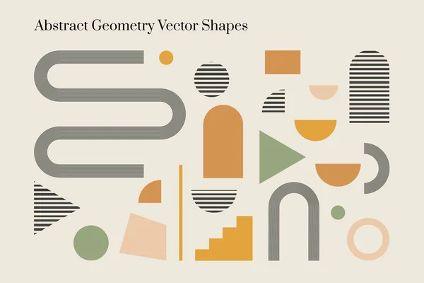 Elementos Geométricos Abstractos Vectoriales Formas Estilo Boho Bueno Para Decoración — Vector de stock