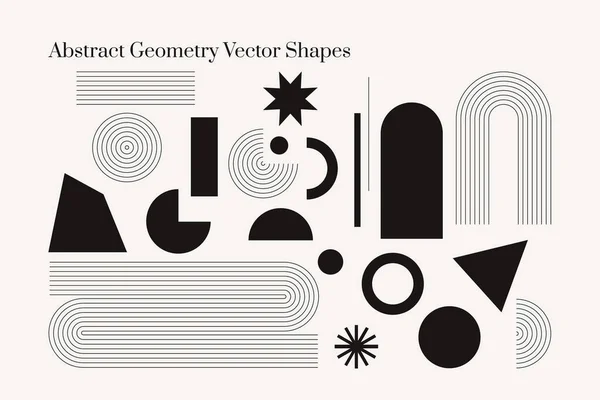 Vector Geometric Abstract 고립되어 현대의 미니멀리즘 인쇄물이다 유기적 — 스톡 벡터