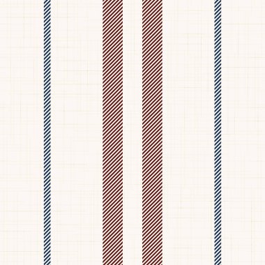 Mavi, bordo, kırmızı ve bej renkli modern Fransız çiftlik evi desenleri. Kusursuz vektör arkaplanı. Keten, klasik mutfak kumaşı. Tekstil kurdele süsleme dokusu.