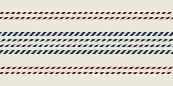 Современный французский фермерский узор в голубом, бордовом, красном и бежевом цветах. Бесшовный векторный фон. Постельное белье из старинной кухонной ткани. Текстура текстильной ленты.