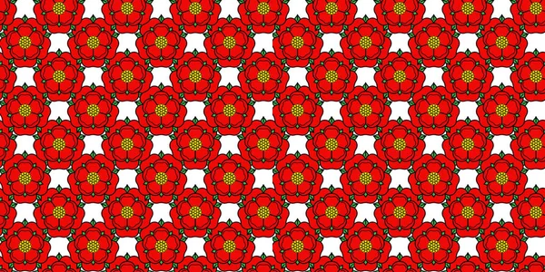 Tudor gül vektörü pürüzsüz desen. İngiltere 'nin geleneksel kraliyet amblemi. Lancaster ve York 'taki güllerin savaşı.