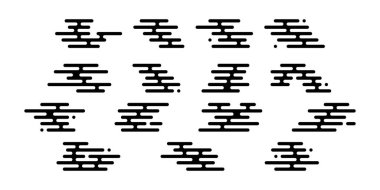 Japon bulut modern geometri deseni. Asgari tasarım. Geleneksel izole sis motifi. Tekstil, kağıt, kaplıca, duvar kağıdı, yapıştırma kitabı için soyut düz kimono arkaplanı. 