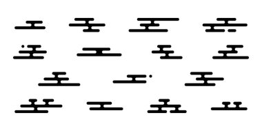Japon bulut modern geometri deseni. Asgari tasarım. Geleneksel izole sis motifi. Tekstil, kağıt, kaplıca, duvar kağıdı, yapıştırma kitabı için soyut düz kimono arkaplanı. 