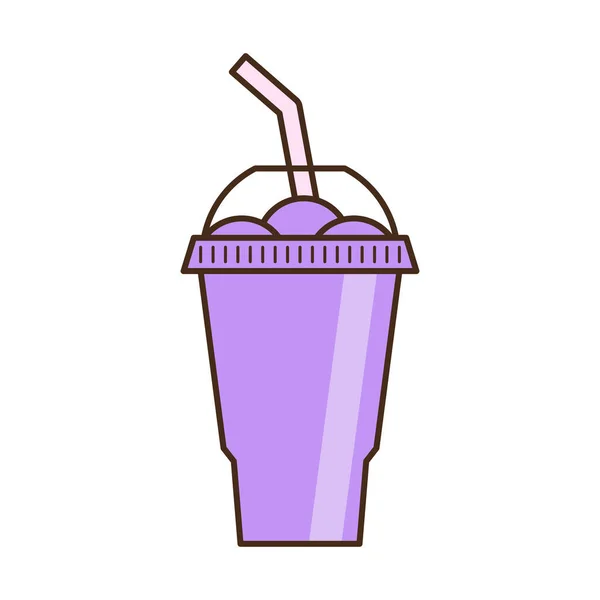 Vector Matschgetränk Isoliert Symbol Cartoon Eisbecher Frozen Drink Vorhanden Emoji — Stockvektor