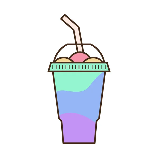 Vector Aguanieve Bebida Aislado Icono Taza Hielo Dibujos Animados Bebida — Vector de stock