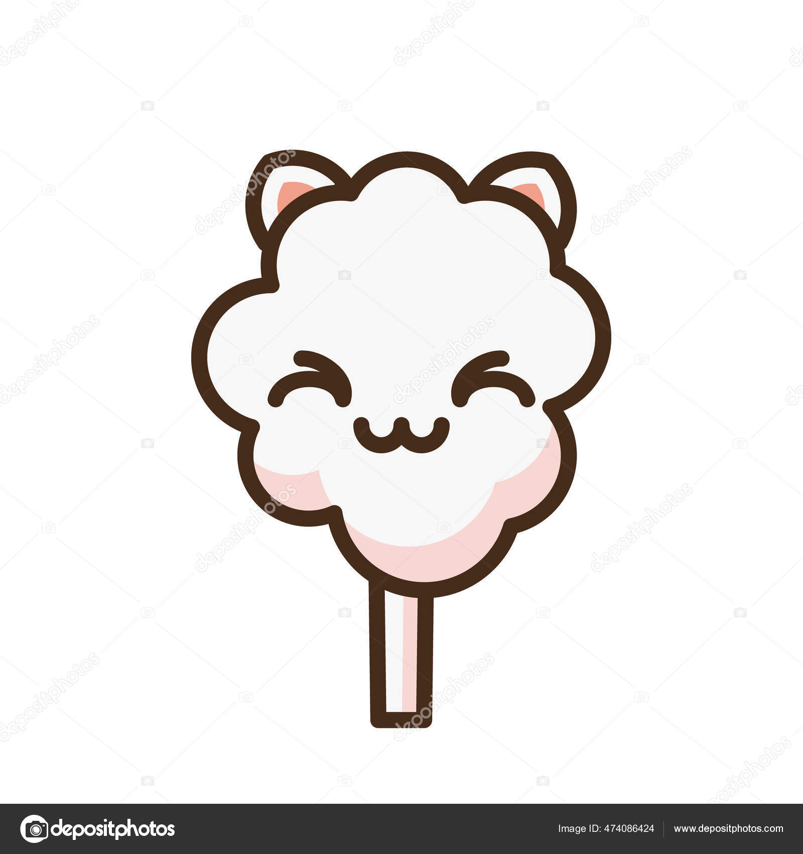 Urso vector cartoon clipart anime fofo personagem ilustração