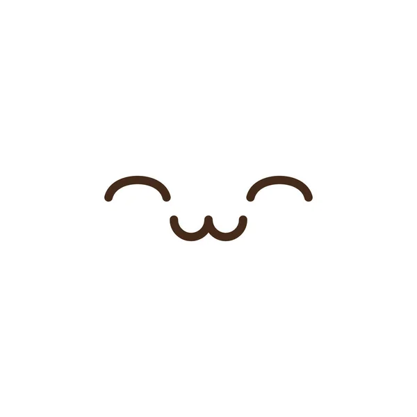 Vector Kawaii Anime Emoji Μεμονωμένα Εικονίδια Που Συλλογή Λογότυπων Κινουμένων — Διανυσματικό Αρχείο