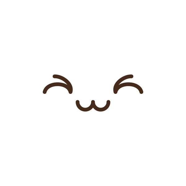 Vektor Kawaii Anime Emoji Isolerade Ikoner Som Tecknad Logotyp Samling — Stock vektor