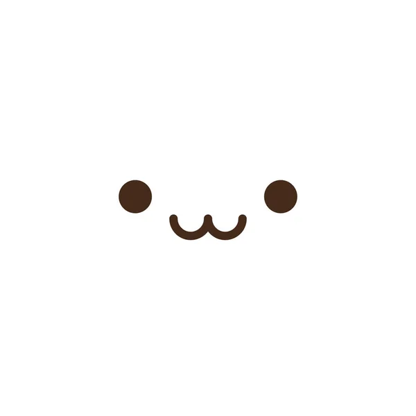 Vektor Kawaii Anime Emoji Isolerade Ikoner Som Tecknad Logotyp Samling — Stock vektor